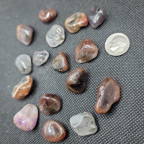 AURALITE-23, Amethyst Crystal Aurora 23 Stone, Tumbles, 65g - Picture 2 of 3